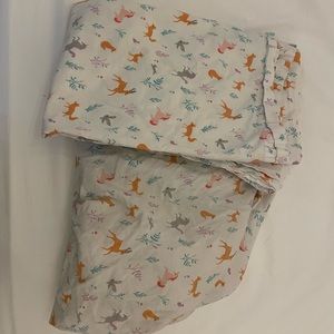 Target woodland animal toddler bed (crib) sheet set